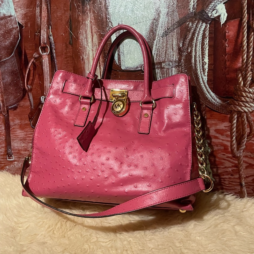 Michael Kors pink leather bag